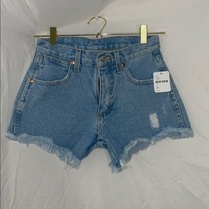 NWT vintage free people wrangler denim shorts
